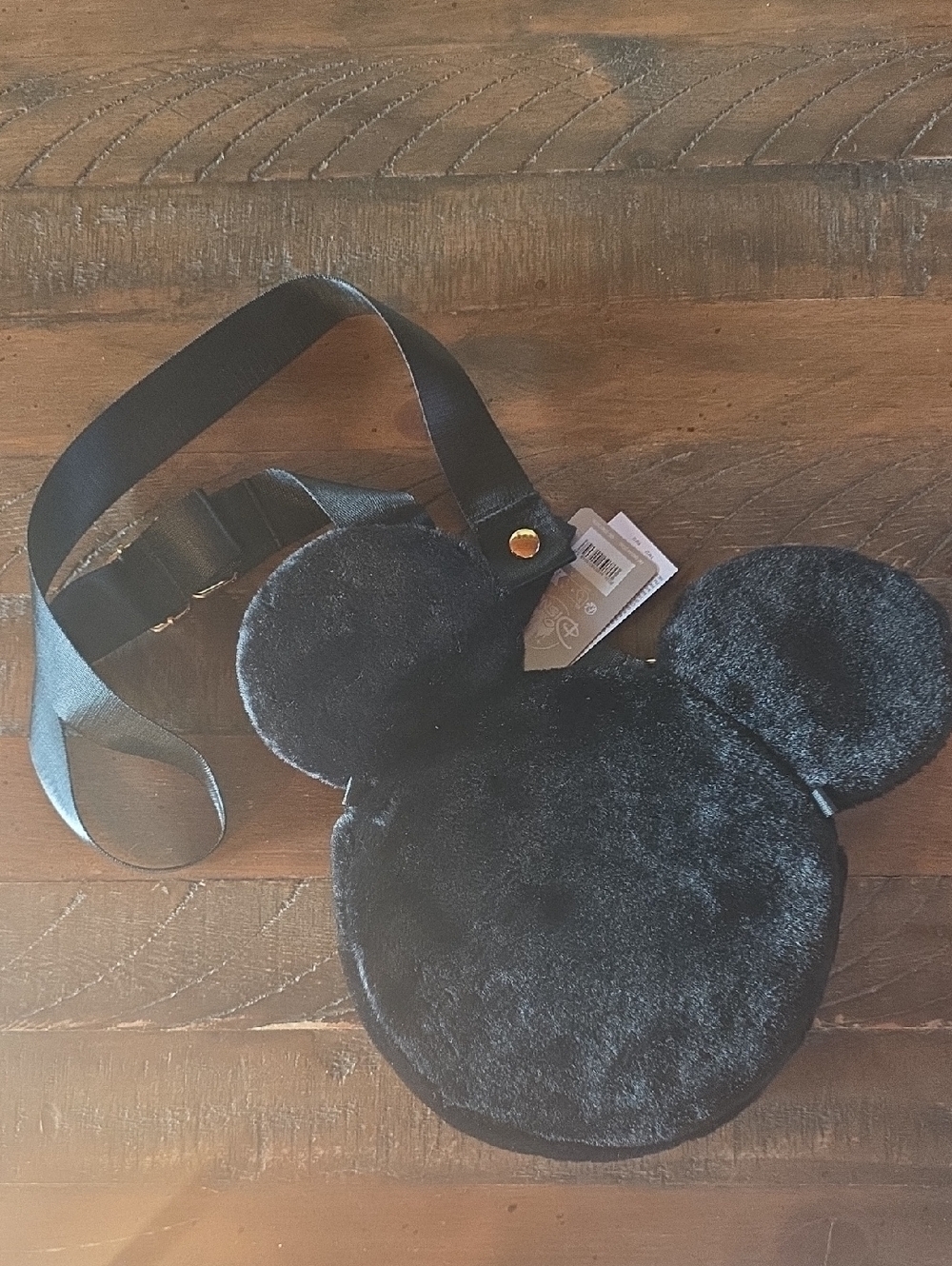 Disney Black Plush Ear Crossbody Bag